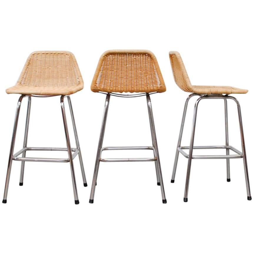 Charlotte Perriand Style Counter Stools