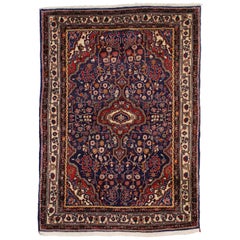 Tapis persan Sarouk vintage de style traditionnel