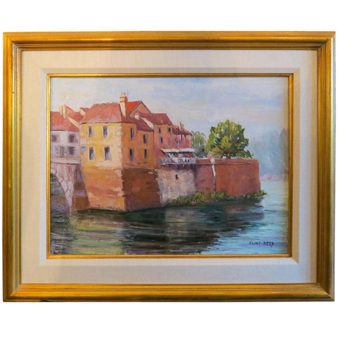 ON SALE NOW!  Flint Reed Mid-Century Modern Oil on Canvas Beautifully Framed