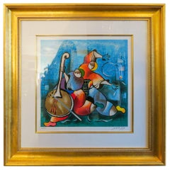 ON SALE NOW! David Schluss Banjo Song 172/350 Serigraph, Fantastic Colors Signed