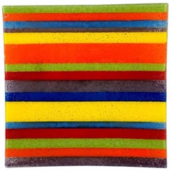 Rosenthal Art Glass Dish in Striped Design