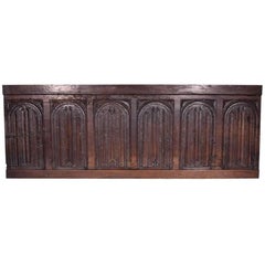 French Antique Late Gothic Period '1500s' Panel in Walnut Wood