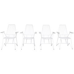 Set of Four Mathieu Matégot Garden Chairs