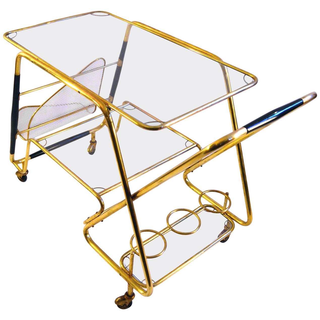 Large Bar Cart by Cesare Lacca, Italy