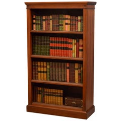 Late Victorian Walnut Open Bookcase Late Victorian Walnut Open Bookcase