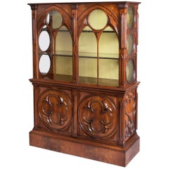 19th Century Gothic Mahogany Display Cabinet