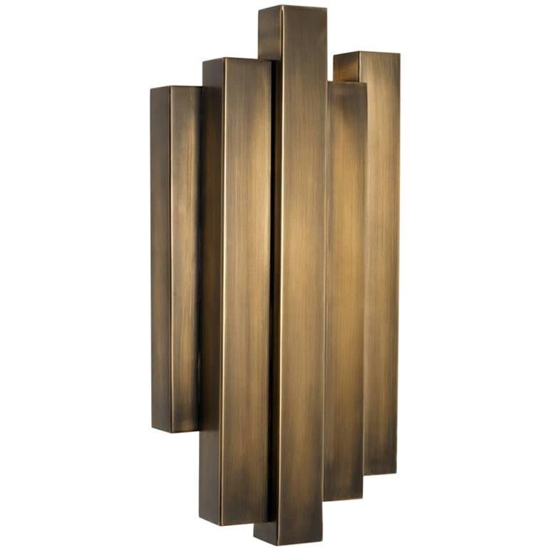 Towny Wall Lamp in Vintage Brass For Sale