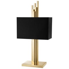 Strada-Tischlampe in Gold oder Nickel