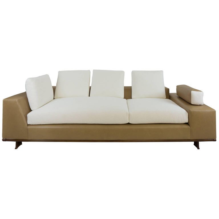 Modern Italian-inspired Leather Sofa For Sale at 1stDibs | modern italian  leather sofas