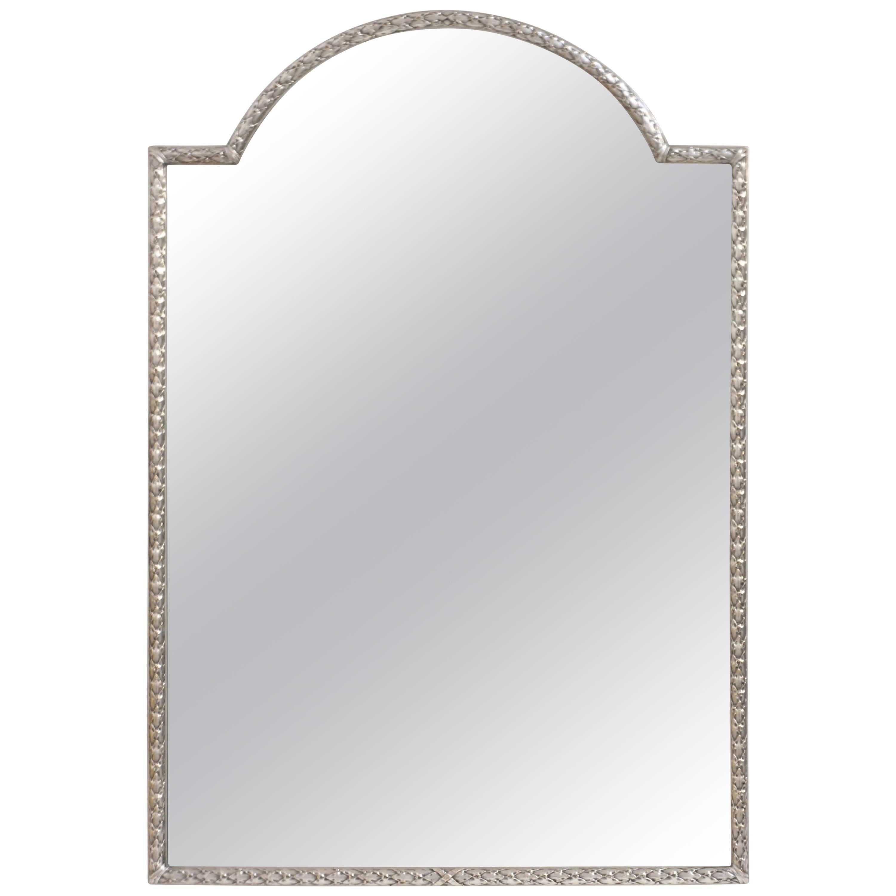 Silver Plated Bronze Dressing Table Mirror, French, Late 19th Century For Sale