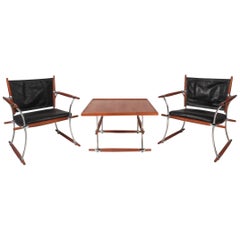 Retro Exquisite Mid-Century Modern "Stokke" Jens Quistgaard Lounge Chairs and Table