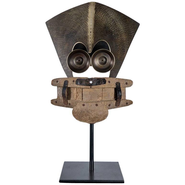 Sculptural One-of-a-Kind Tribal Mask 'Autoportrait' by Elie Hirsch, 2016 For Sale