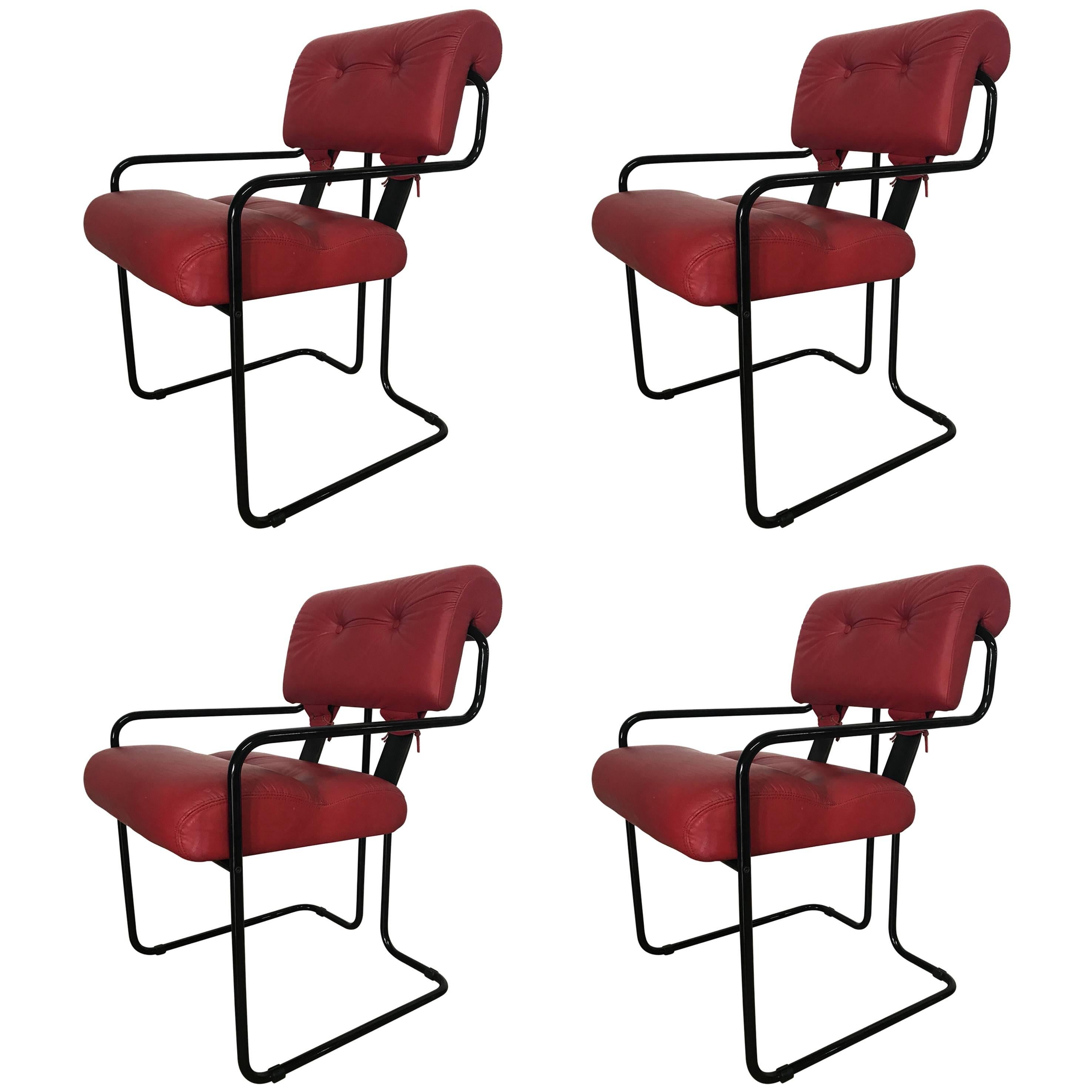 Rare Set of Four “Tucroma” Chairs by Guido Faleschini for Pace Collection