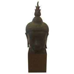 Antique Thai Bronze Buddha Head