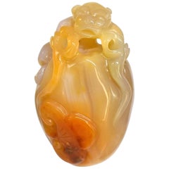 Agate Dragon Hand-Held Sculpture