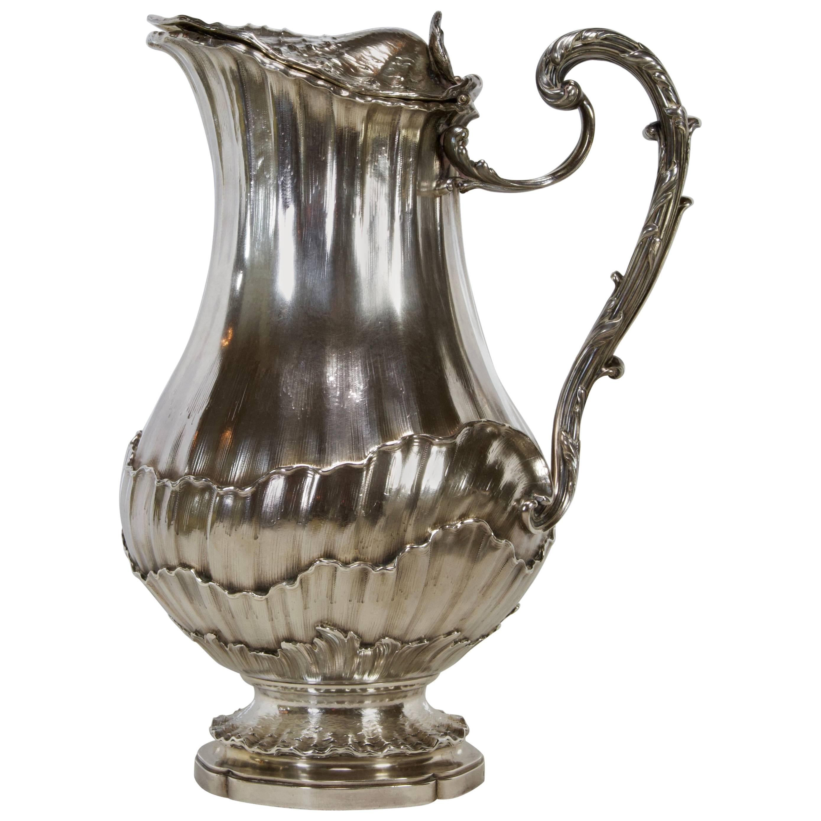 Antique Early 20th Century Ewer and Its Basin by Odiot Paris For Sale