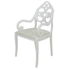 Vintage Hand-carved English Regency-inspired American dining chairs