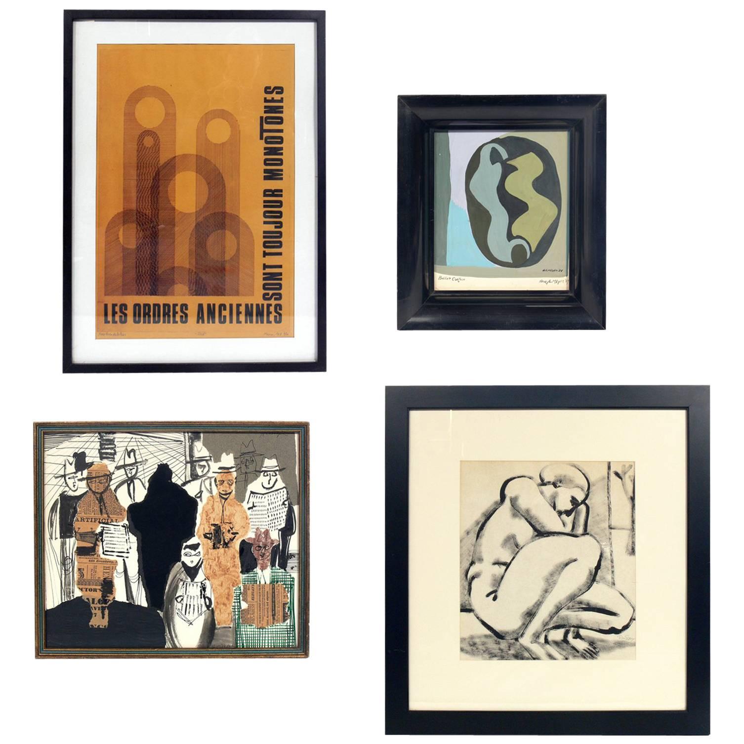 Selection of Modern Art or Gallery Wall