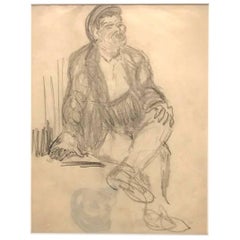 Figural Drawing on Paper by Robert Henri