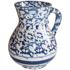 Sponge Ware Pottery Pitcher