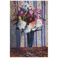 Antique Albert André, the Flower Bouquet, Oil Included in the Catalogue Raisonné
