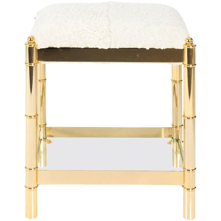 MidCentury Modern Brass Bench at 1stDibs