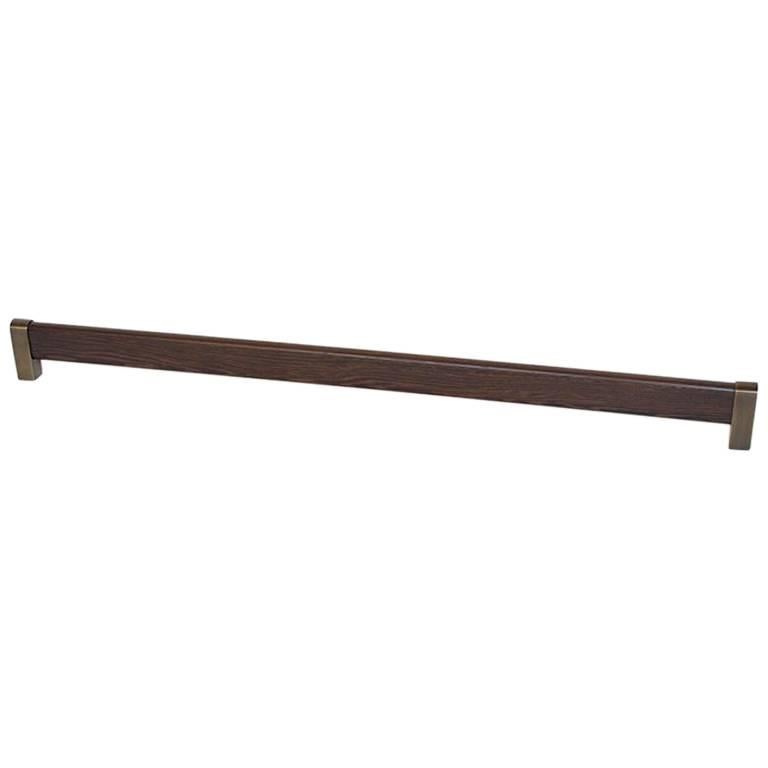 Soubreny Door/Appliance Pull, Wenge and Antique Bronze For Sale