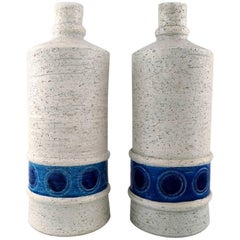 Bitossi for Bergboms, Rimini-Blue, a Pair of Table Lamps in Ceramics