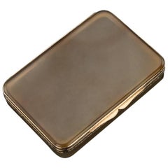 20th Century Continental Agate and 9-Karat Gold Cigarette Case, circa 1900