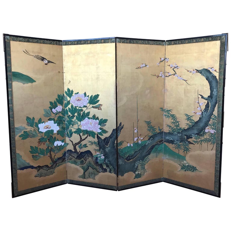 Japanese Gold Leaf Screen at 1stDibs