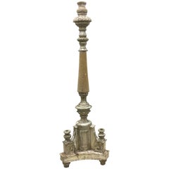 Big Italian Wood Candelabra, circa 1850