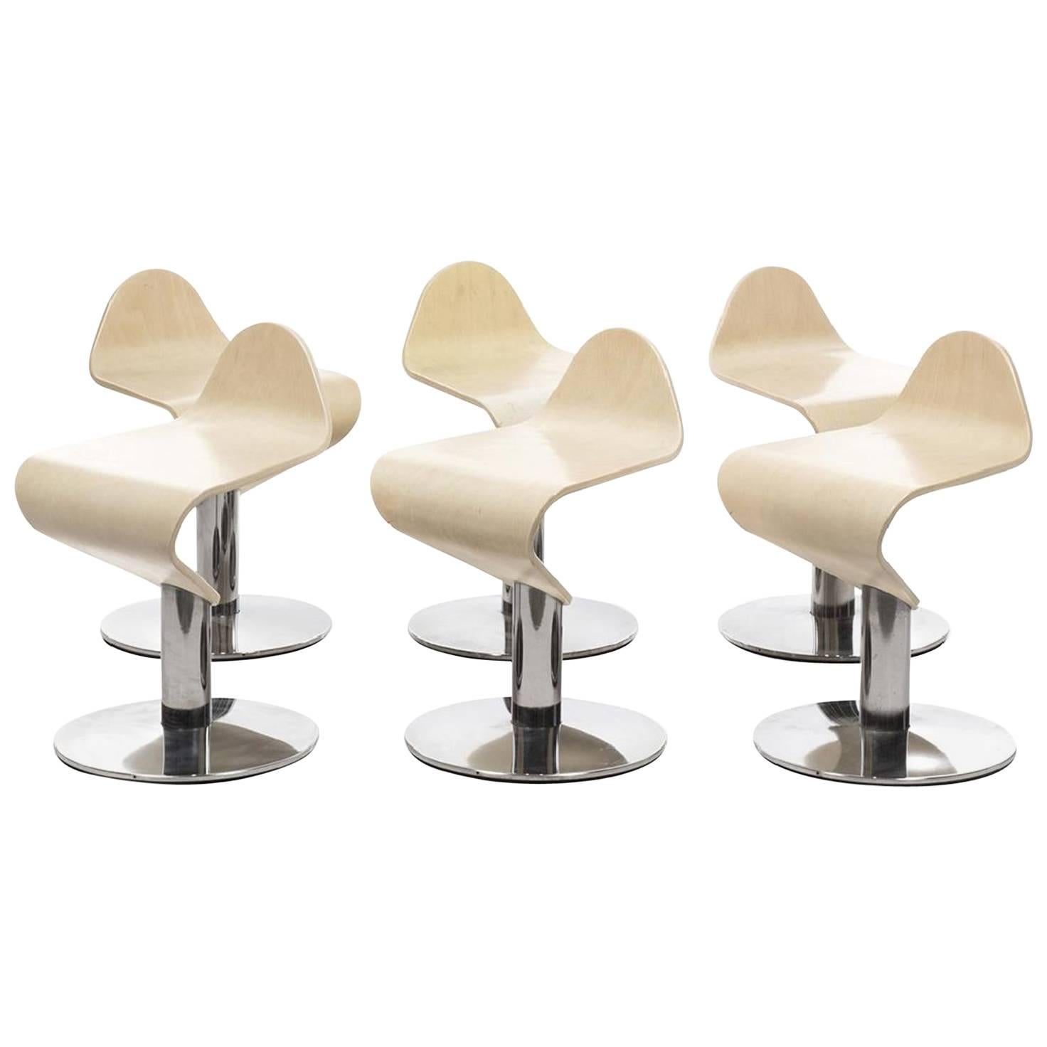 Set of Six Modern Allermuir  Surf Stools