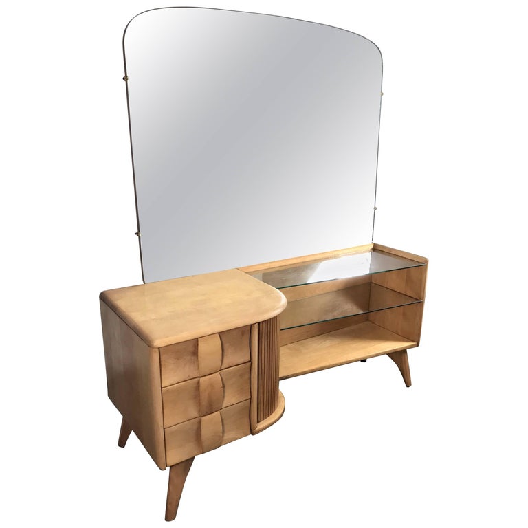 Classic Heywood Wakefield Mid Century Modern Vanity Or Dressing Table For At 1stdibs Classic Heywood Wakefield Mid Century, Heywood Wakefield Vanity With Mirror
