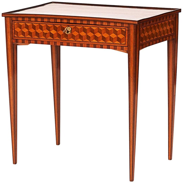 Fine Louis Xvi Walnut Lemonwood And Ebony Side Table Circa 1780 Fine Louis Xvi Walnut Lemonwood And Ebony Side Table Circa 1780 1790 For
