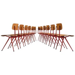 Friso Kramer Large Quantity Magenta Chairs for Ahrend de Cirkel
