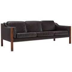 Erik Jørgensen Dark Brown Leather Sofa