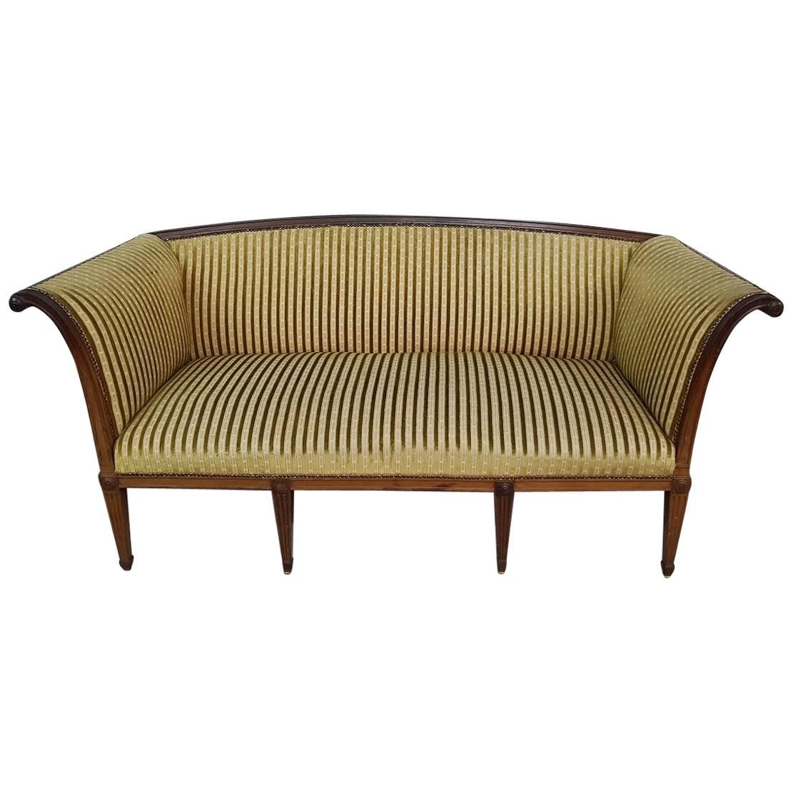 Late 19th Century French Mahogany Louis XVI Style Sofa