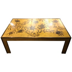 Gold Lacquer Coffee Table by Gracie