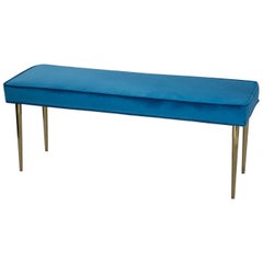 Blue Velvet Bench