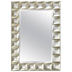 Cadrillo Mirror Hand-Carved Wood in Silver or Gold Finish