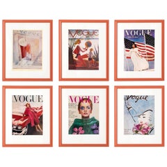 Set of Six Vintage Vogue Magazine Covers