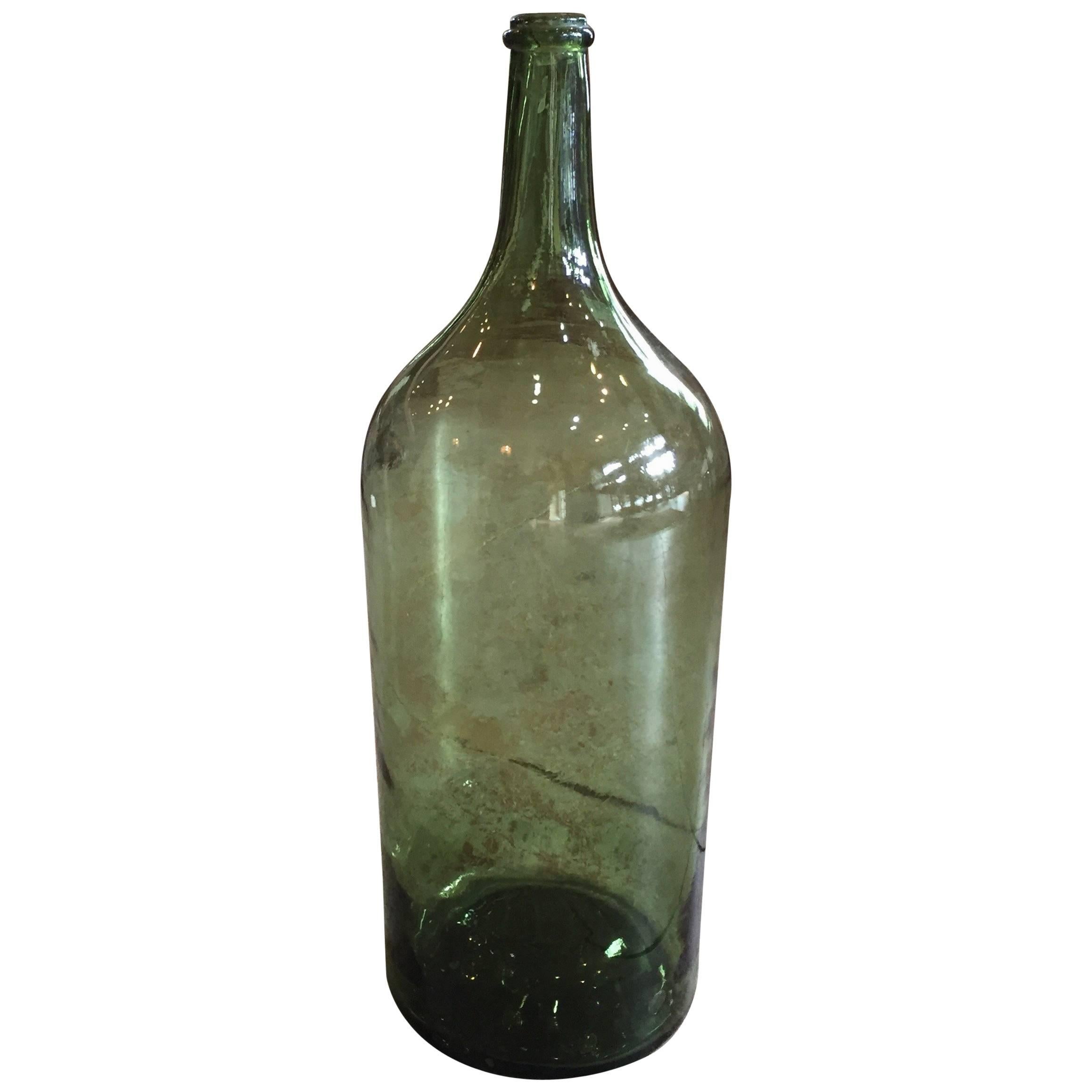 Antique French Handblown Wine Bottle
