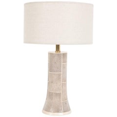 Faux Shagreen Lamp with Bone Inlay