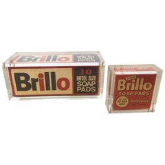 Pop Art Vintage Brillo Boxes in Lucite