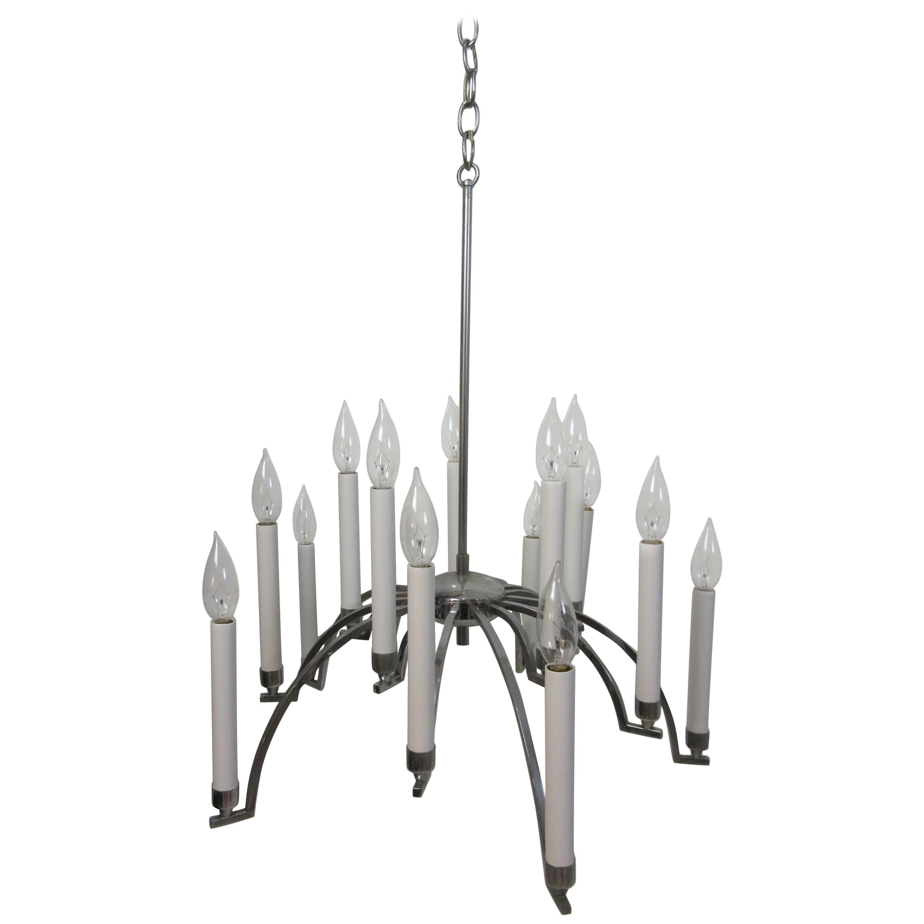 Gaetano Sciolari Chrome Chandelier