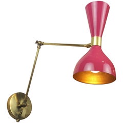 Italian Modern Brass + Enamel Ludo Sconce or Reading Lamp by Blueprint Lighting