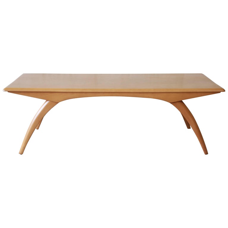 HeywoodWakefield MidCentury Modern Wishbone Coffee Table at 1stDibs