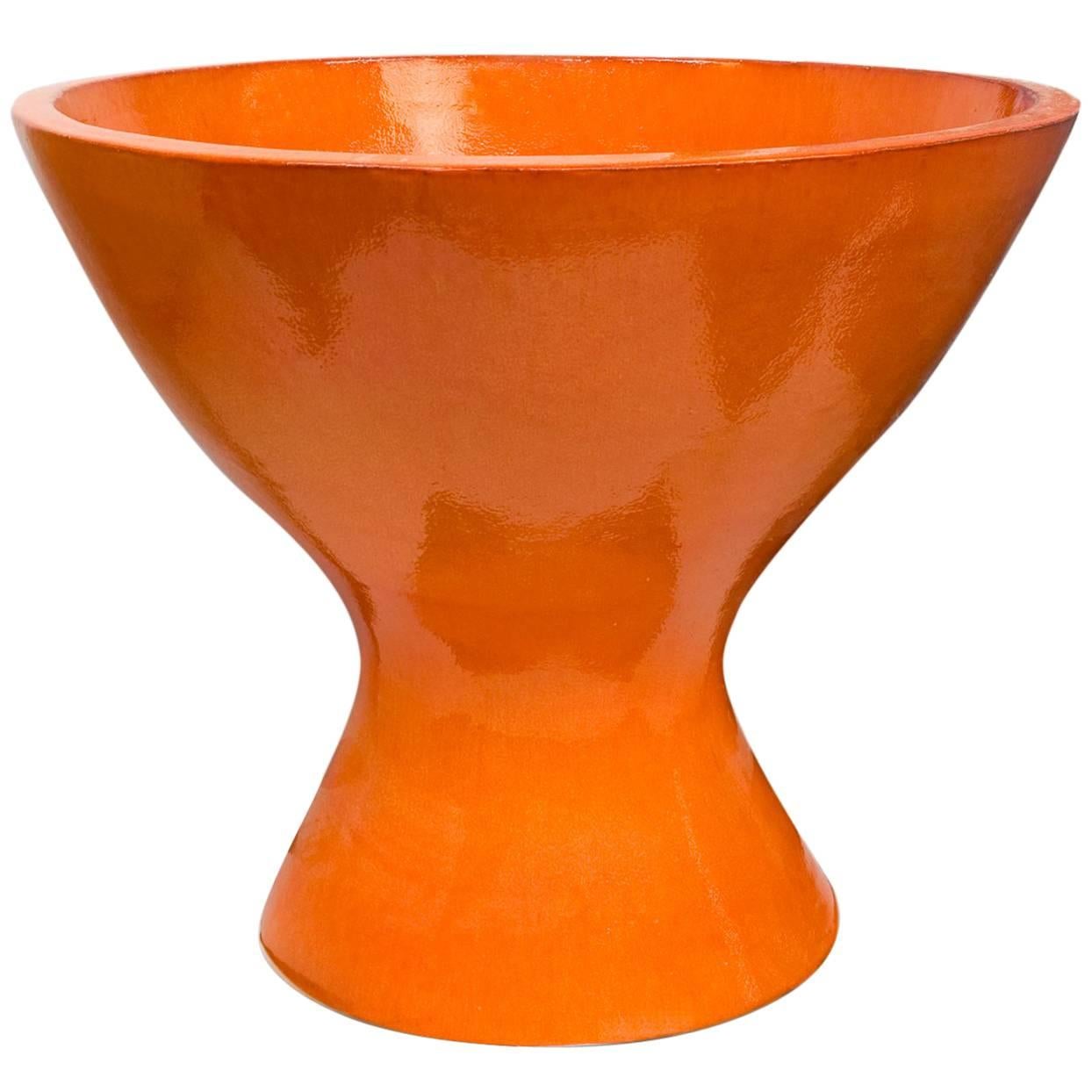 Okura Orange Stoneware Planter