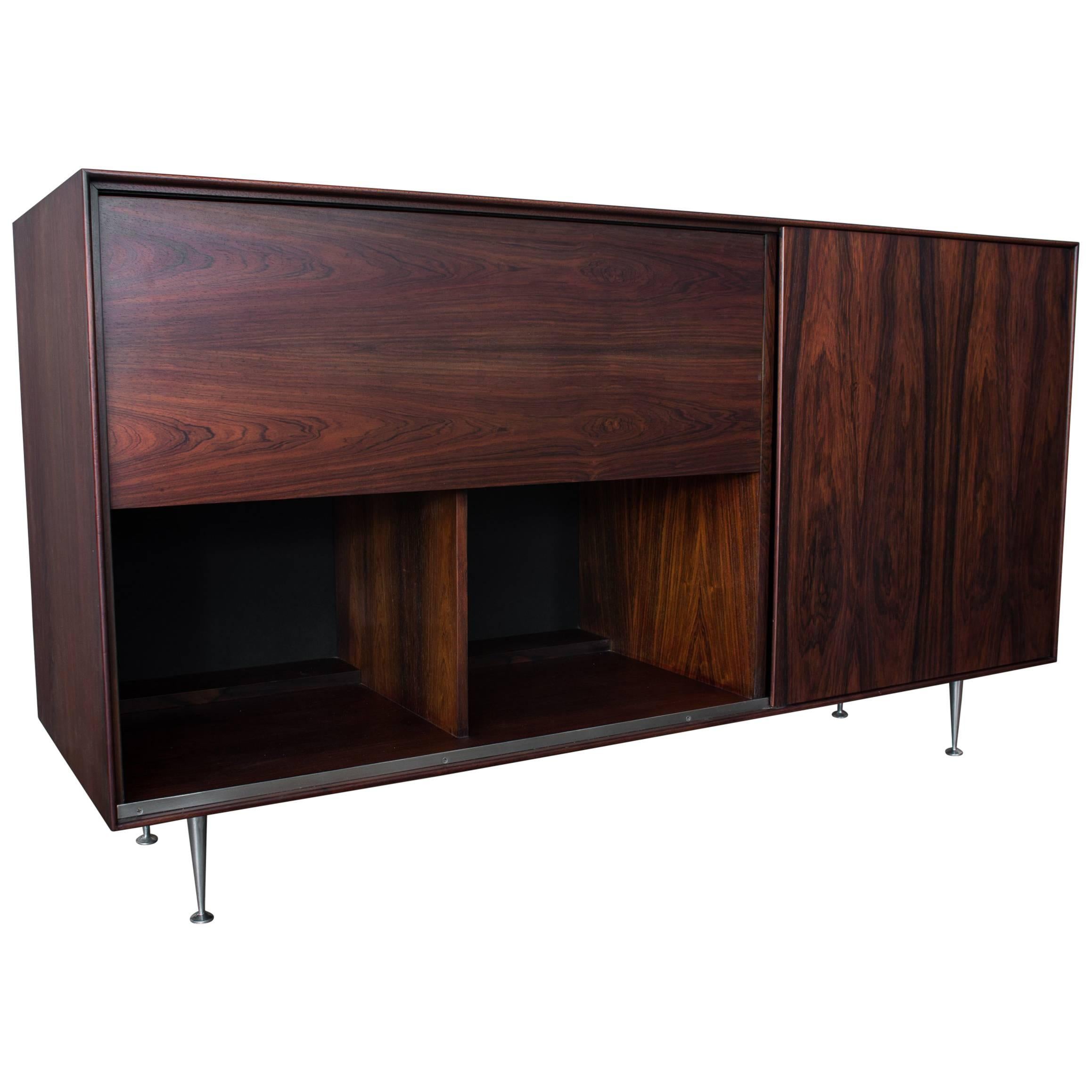 George Nelson & Assoc. Herman Miller Rosewood Thin Edge Series Credenza Dry Bar For Sale