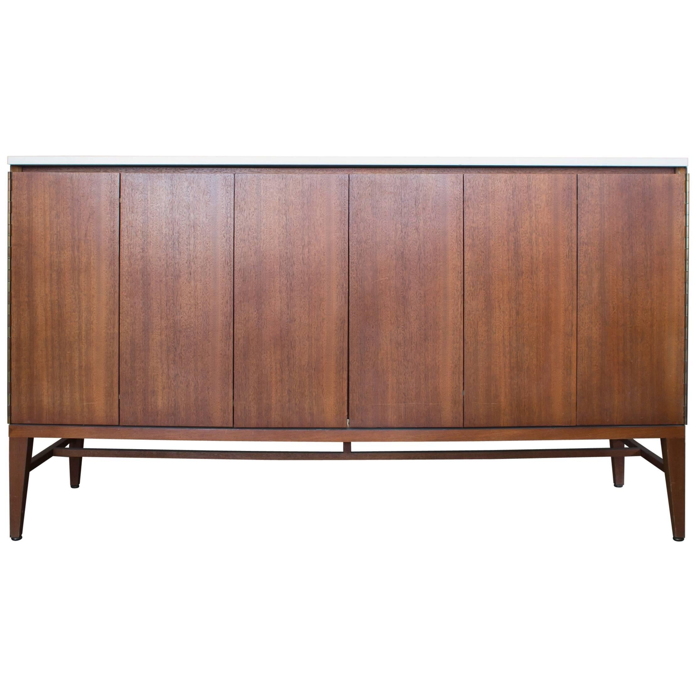 Paul McCobb Irwin Collection Sideboard Credenza Mahogany Marble Calvin Furniture